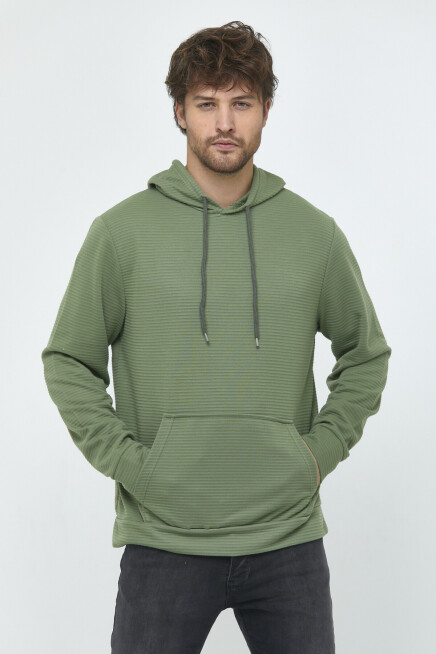 Süperlife Erkek Kapşonlu Regular Fit İnce Sweatshirt SPR 20K55