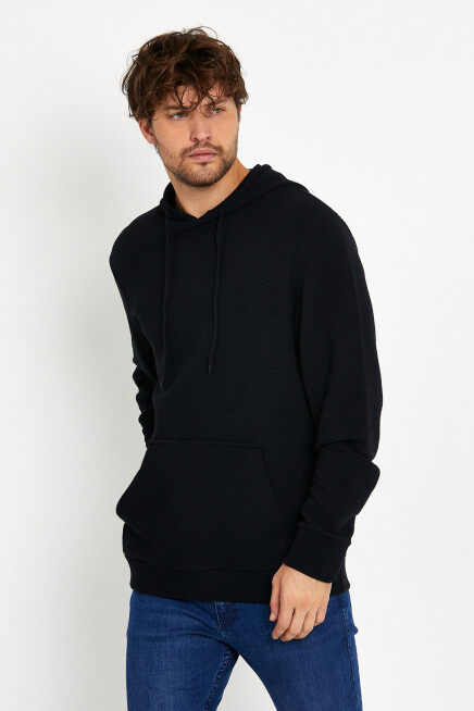 Süperlife Erkek Kapşonlu Regular Fit İnce Sweatshirt SPR 20K55