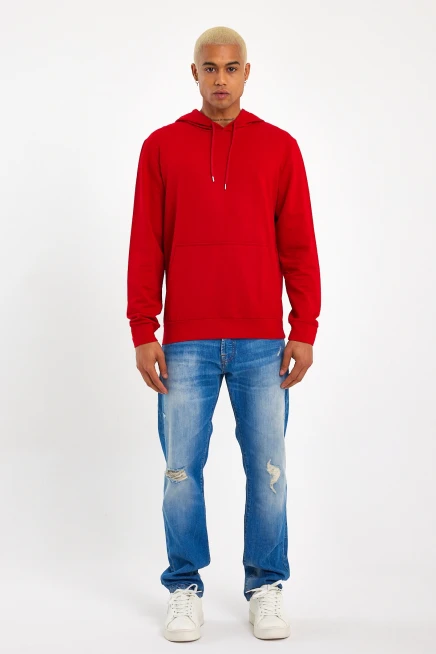 Süperlife Erkek Kapşonlu Regular Fit İnce Sweatshirt SPR 20K55