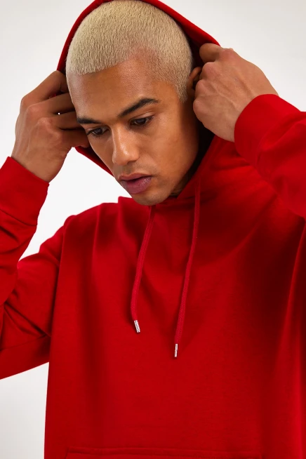 Süperlife Erkek Kapşonlu Regular Fit İnce Sweatshirt SPR 20K55