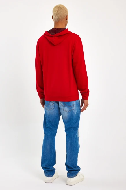 Süperlife Erkek Kapşonlu Regular Fit İnce Sweatshirt SPR 20K55