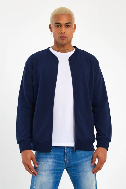 Süperlife Erkek Kalın Floda Cepli Regular Fit İnce Hırka SPR 20K63