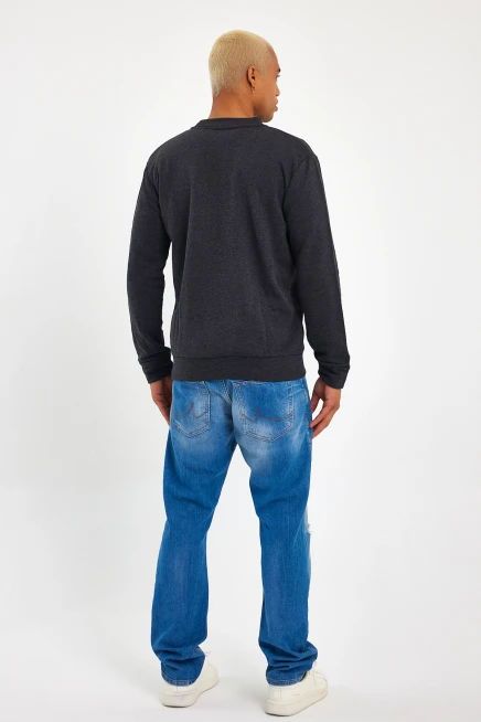 Süperlife Erkek Kalın Floda Cepli Regular Fit İnce Hırka SPR 20K63