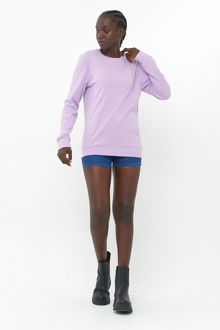 Süperlife Kadın Bisiklet Yaka Regular Fit Sweatshirt spr21k17