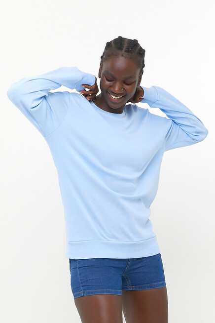 Süperlife Kadın Bisiklet Yaka Regular Fit Sweatshirt spr21k17