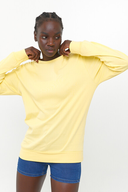 Süperlife Kadın Bisiklet Yaka Regular Fit Sweatshirt spr21k17