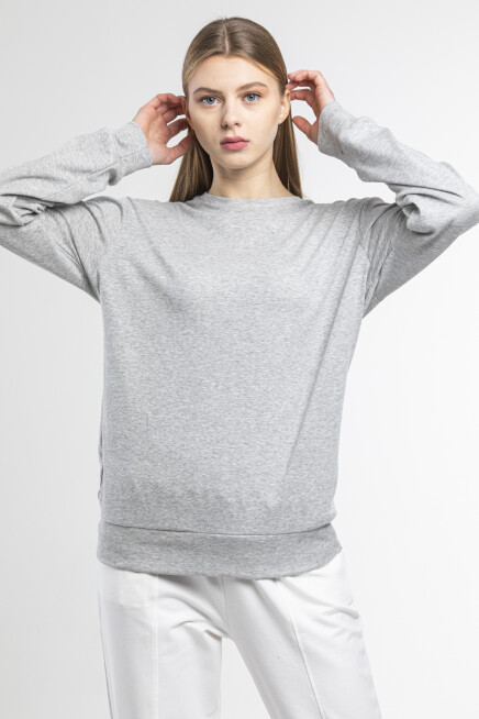 Süperlife Kadın Bisiklet Yaka Regular Fit Sweatshirt spr21k17