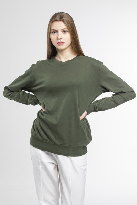 Süperlife Kadın Bisiklet Yaka Regular Fit Sweatshirt spr21k17