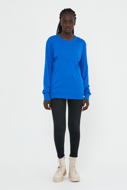 Süperlife Kadın Bisiklet Yaka Regular Fit Sweatshirt spr21k17