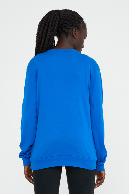 Süperlife Kadın Bisiklet Yaka Regular Fit Sweatshirt spr21k17