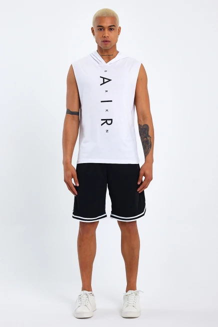 Süperlife Erkek Kapşonlu Standart &Regular Fit  Aır Baskılı Tişort SPR21Y07