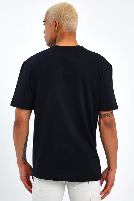 Süperlife Erkek Bisiklet Yaka Slim Fit Californıa  Baskılı  Tişort SPR21Y22