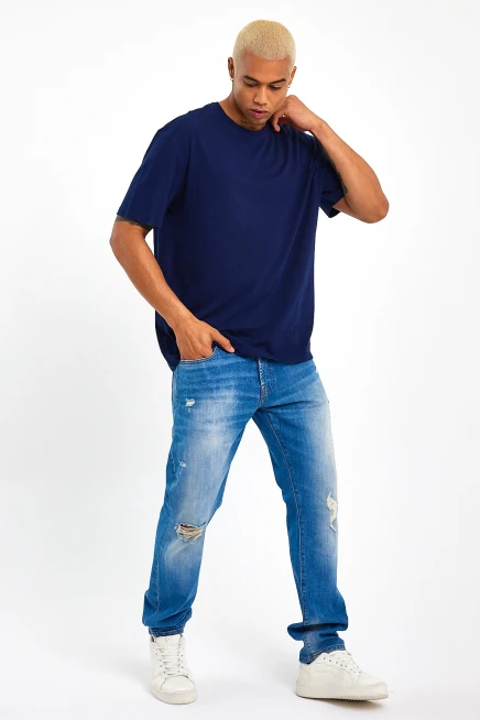 Süperlife Erkek Bisiklet Yaka  Standart &Regular Fit Tişort SPR21Y30