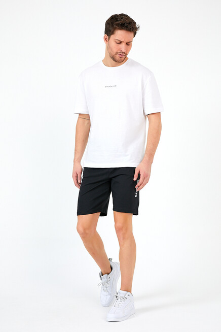Süperlife Erkek Regular Fit Orta Boy Brooklyn Baskılı Şort SPR22SR208