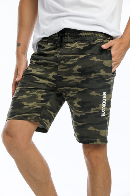 Süperlife Erkek Regular Fit Orta Boy Brooklyn Baskılı Şort SPR22SR208