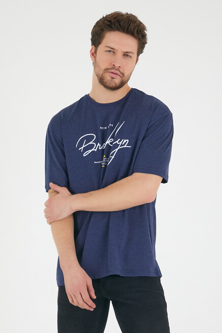 Süperlife Erkek Bisiklet Yaka Standart &Regular Fit Tişort SPR22TS110