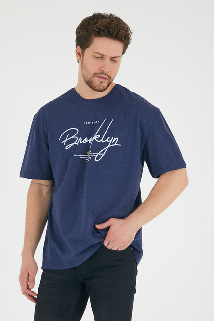 Süperlife Erkek Bisiklet Yaka Standart &Regular Fit Tişort SPR22TS110