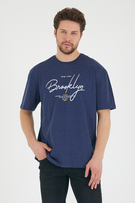 Süperlife Erkek Bisiklet Yaka Standart &Regular Fit Tişort SPR22TS110