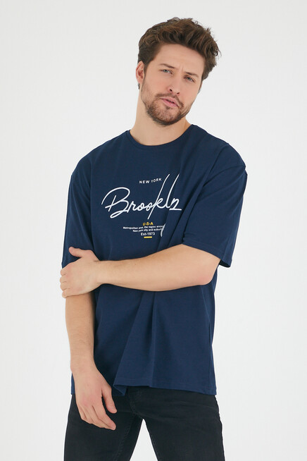 Süperlife Erkek Bisiklet Yaka Standart &Regular Fit Tişort SPR22TS110