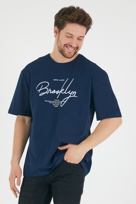 Süperlife Erkek Bisiklet Yaka Standart &Regular Fit Tişort SPR22TS110