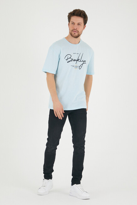 Süperlife Erkek Bisiklet Yaka Standart &Regular Fit Tişort SPR22TS110