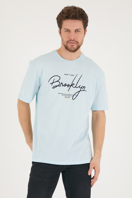 Süperlife Erkek Bisiklet Yaka Standart &Regular Fit Tişort SPR22TS110