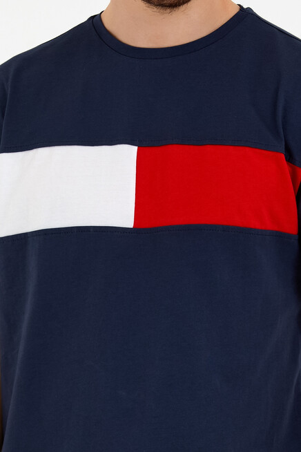 Süperlife Erkek Bisiklet Yaka Regular Fit Garnili  Tişort SPR22TS111