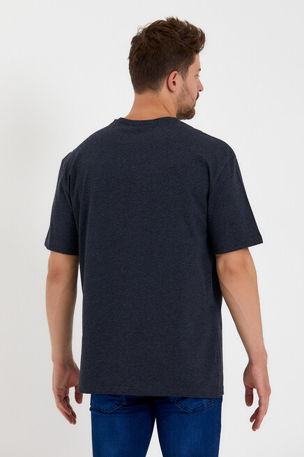 Süperlife Erkek Bisiklet Yaka Regular Fit N Baskılı Tişort SPR22TS113