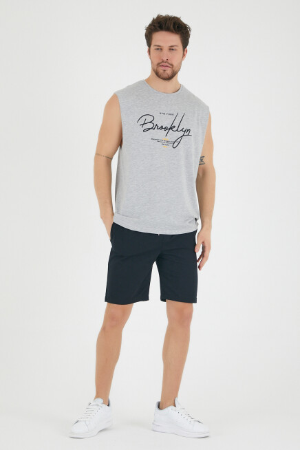 Süperlife Erkek Bisiklet Yaka Regular Fit Brooklyn Baskılı Tişört SPR22TS115