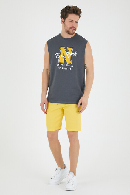 Süperlife Erkek Bisiklet Yaka Regular Fit N Baskılı Tişört SPR22TS117