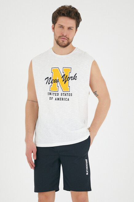 Süperlife Erkek Bisiklet Yaka Regular Fit N Baskılı Tişört SPR22TS117