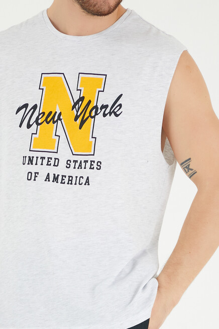 Süperlife Erkek Bisiklet Yaka Regular Fit N Baskılı Tişört SPR22TS117