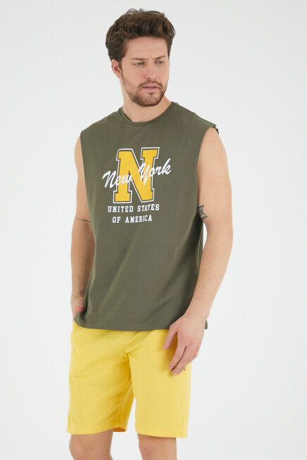 Süperlife Erkek Bisiklet Yaka Regular Fit N Baskılı Tişört SPR22TS117