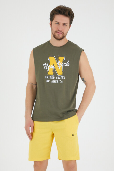 Süperlife Erkek Bisiklet Yaka Regular Fit N Baskılı Tişört SPR22TS117