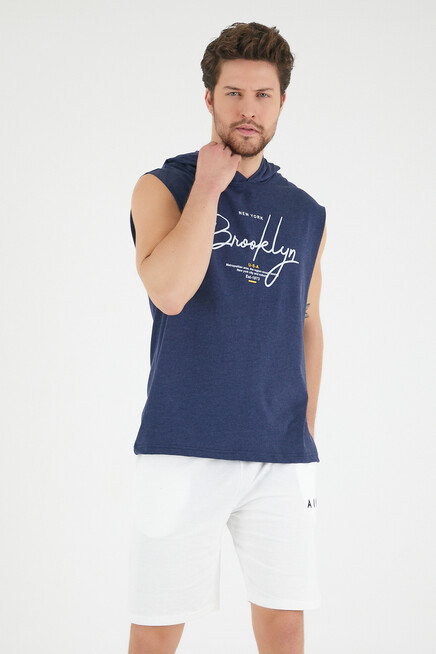 Süperlife Erkek Kapşonlu Regular Fit Tişört SPR22TS118