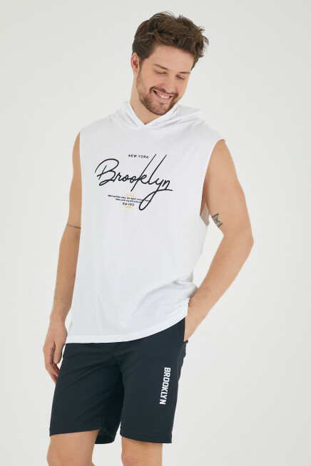 Süperlife Erkek Kapşonlu Regular Fit Tişört SPR22TS118