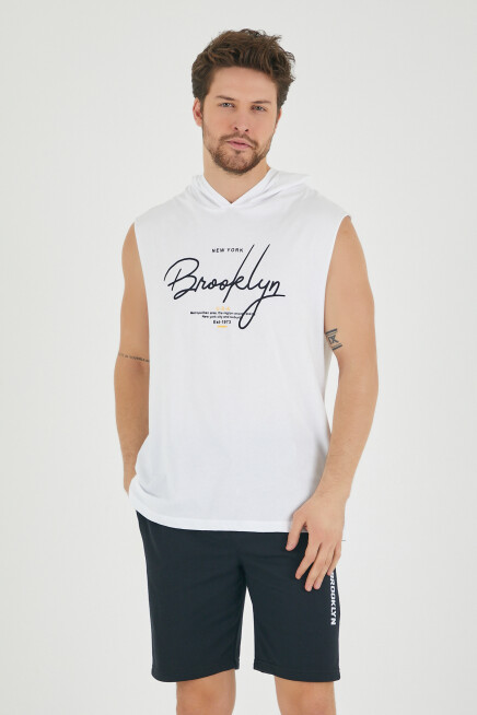 Süperlife Erkek Kapşonlu Regular Fit Tişört SPR22TS118