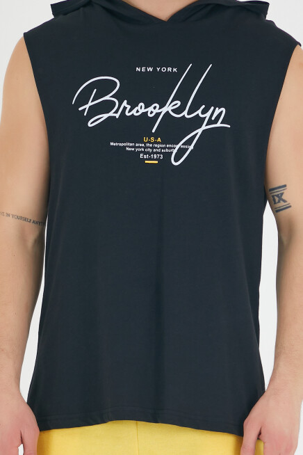 Süperlife Erkek Kapşonlu Regular Fit Tişört SPR22TS118