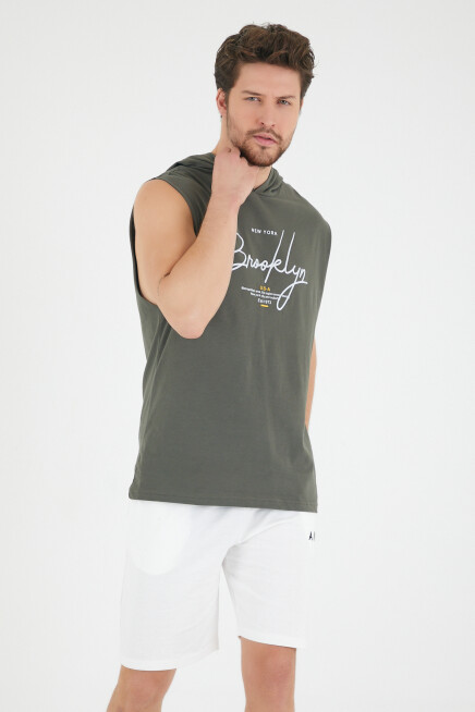 Süperlife Erkek Kapşonlu Regular Fit Tişört SPR22TS118