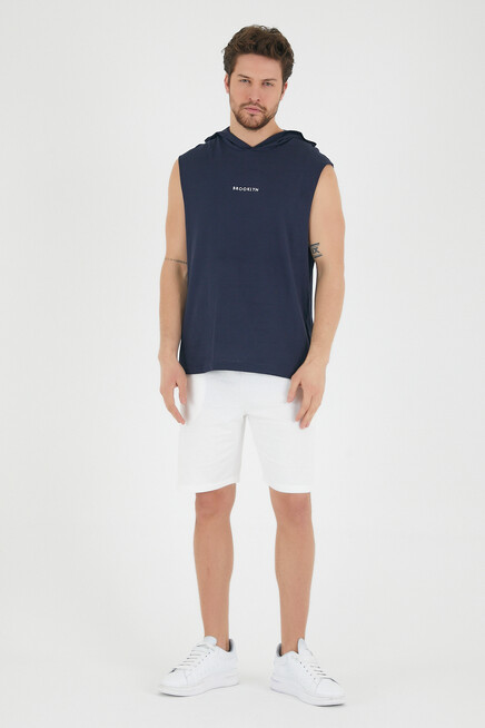 Süperlife Erkek Kapşonlu Regular Fit Brooklyn Baskılı Tişört SPR22TS121