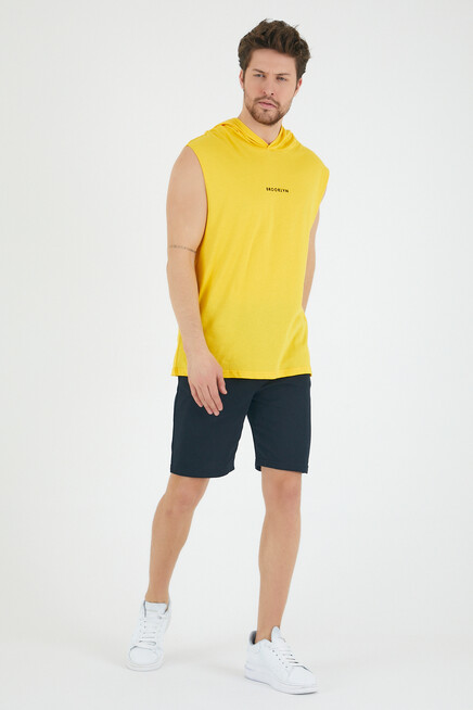 Süperlife Erkek Kapşonlu Regular Fit Brooklyn Baskılı Tişört SPR22TS121