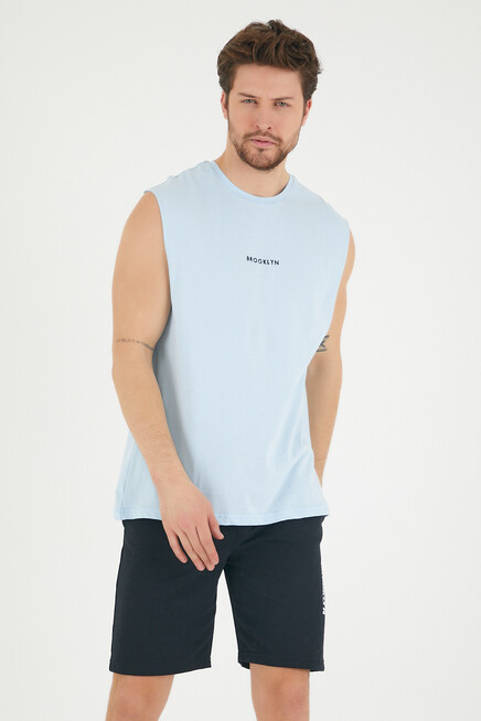 Süperlife Erkek Bisiklet Yaka Regular Fit Brooklyn Baskılı  Tişört SPR22TS122