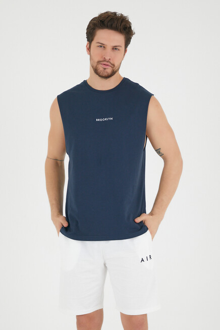 Süperlife Erkek Bisiklet Yaka Regular Fit Brooklyn Baskılı  Tişört SPR22TS122