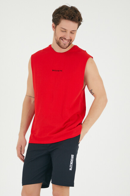 Süperlife Erkek Bisiklet Yaka Regular Fit Brooklyn Baskılı  Tişört SPR22TS122