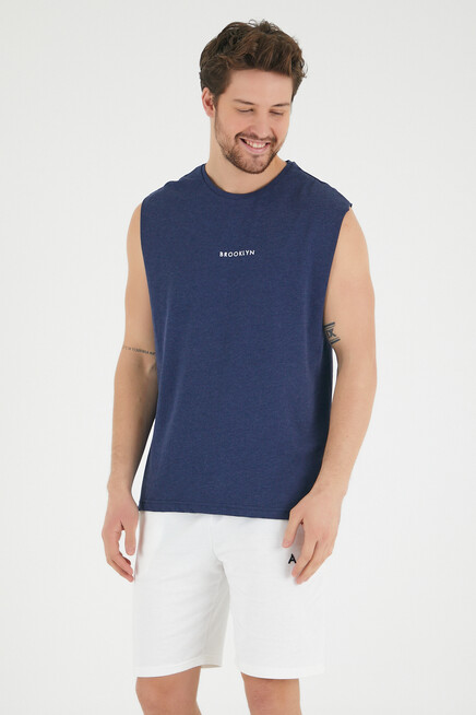 Süperlife Erkek Bisiklet Yaka Regular Fit Brooklyn Baskılı  Tişört SPR22TS122