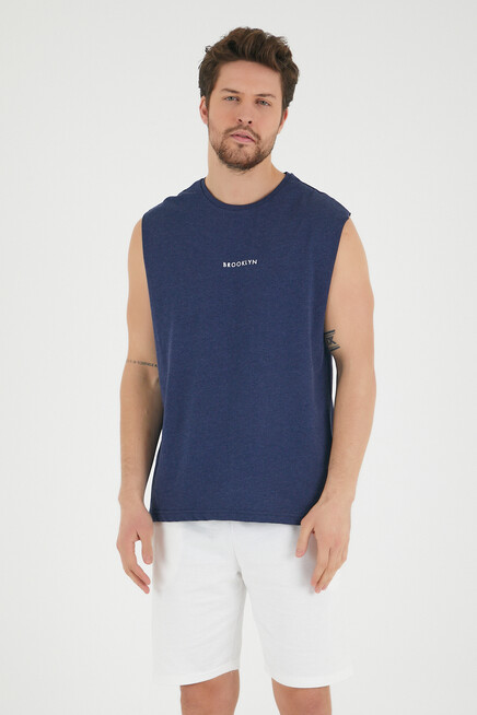 Süperlife Erkek Bisiklet Yaka Regular Fit Brooklyn Baskılı  Tişört SPR22TS122