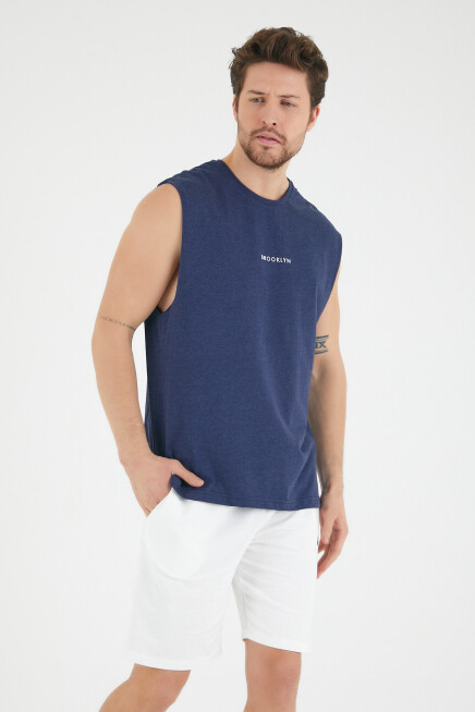 Süperlife Erkek Bisiklet Yaka Regular Fit Brooklyn Baskılı  Tişört SPR22TS122