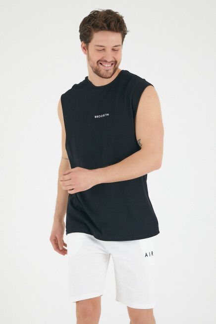 Süperlife Erkek Bisiklet Yaka Regular Fit Brooklyn Baskılı  Tişört SPR22TS122