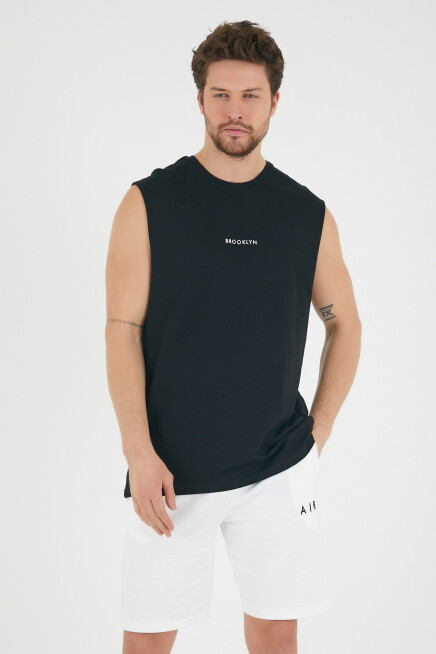 Süperlife Erkek Bisiklet Yaka Regular Fit Brooklyn Baskılı  Tişört SPR22TS122