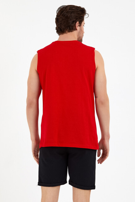 Süperlife Erkek Bisiklet Yaka Regular Fit  Los Angeles Baskılı Tişort SPR22TS123